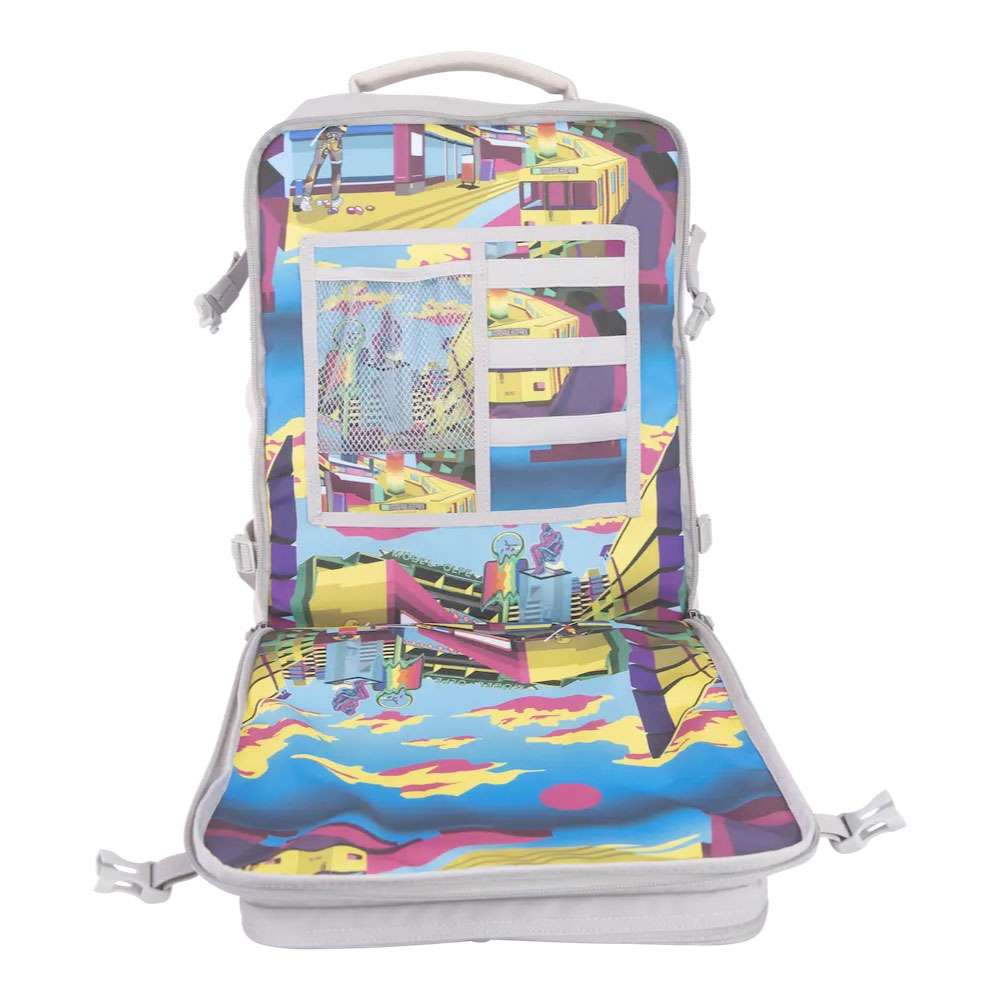 KATTBJÖRN Schulrucksack Classic Urban Jungle Vordertasche offen