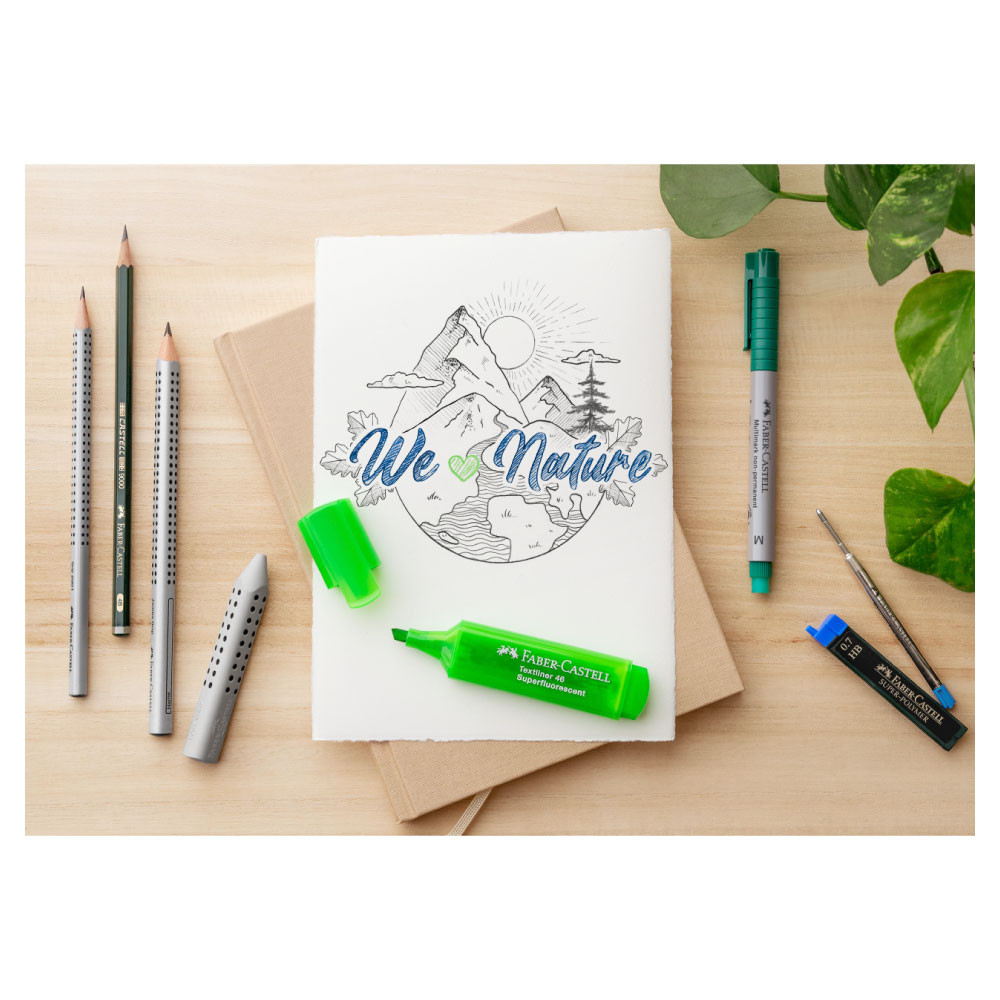 FABER CASTELL Bleistift Jumbo-Grip silber Härtegrad - HB Papier