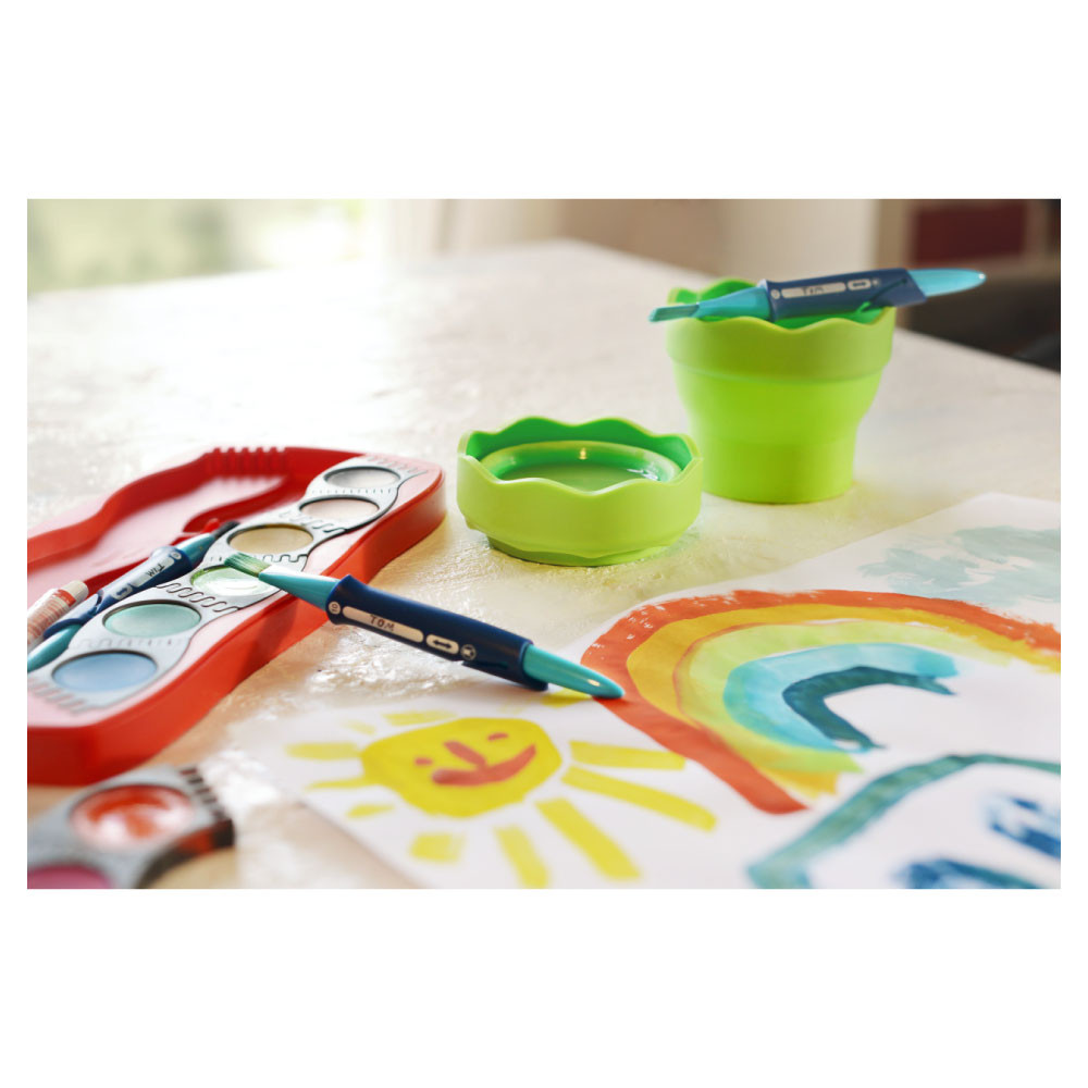 FABER CASTELL Malkittel Universalgröße rot/orange malen Wasserfarben