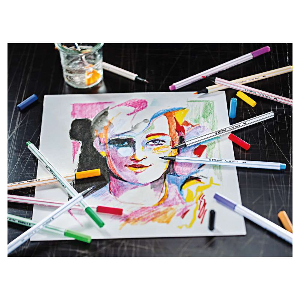 STABILO Premium-Filzstift Pen 68 brush ARTY Kunst