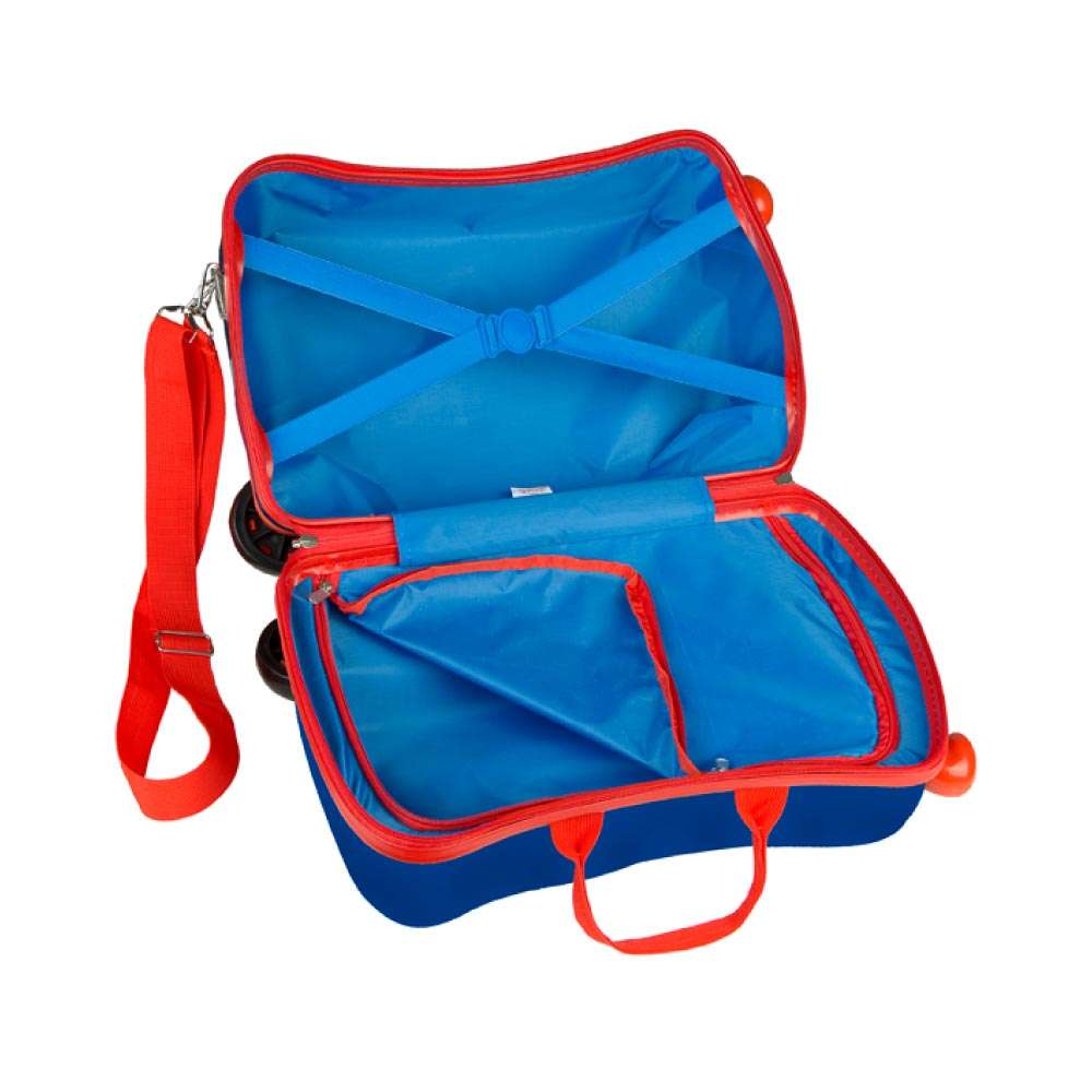 SCOOLI Kinderkoffer Ride-On Trolley - Spider Man offen leer