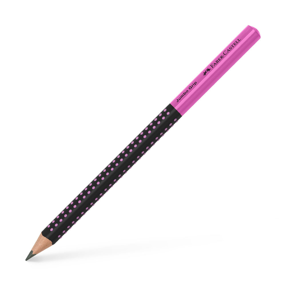 FABER-CASTELL Bleistift Jumbo Grip Two Tone schwarz-pink