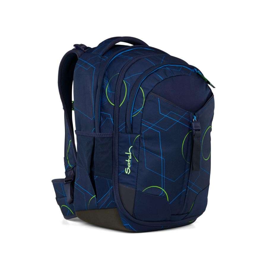 SATCH Schulrucksack MATCH (Modell 2025) - Blue Tech seitliche Front rechts