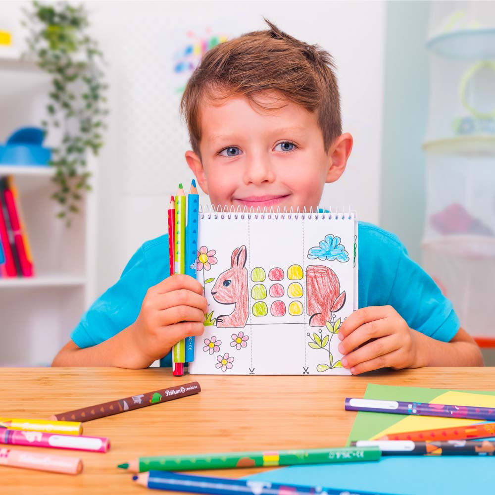 PELIKAN Schreiblernbleistift combino® - rechts- und linkshändig dreikant Junge malt