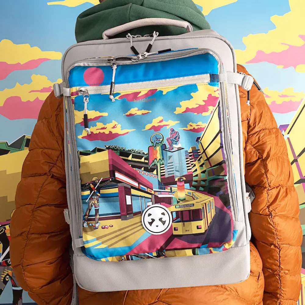 KATTBJÖRN Schulrucksack Classic Urban Jungle mit Kind design