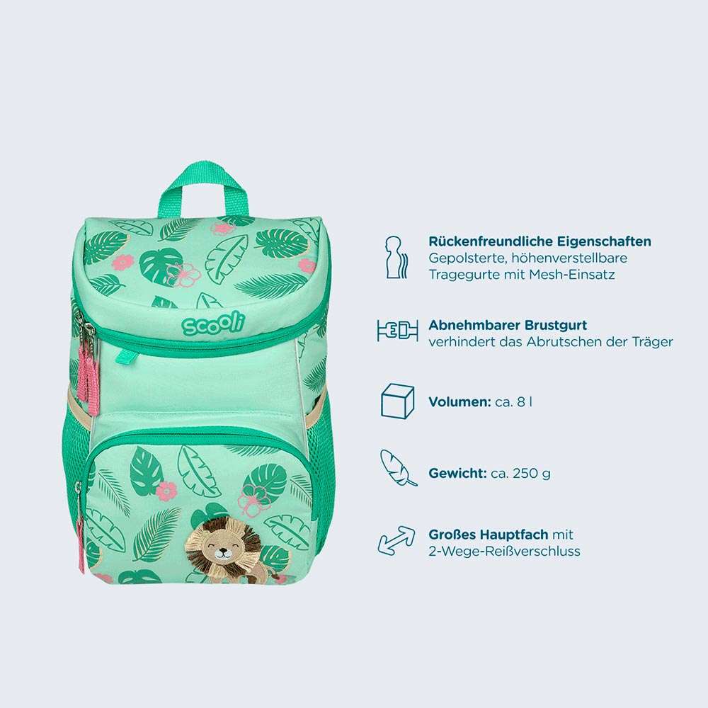 SCOOLI  Kindergarten Rucksack MINI-ME - Leo Lion Produktangaben
