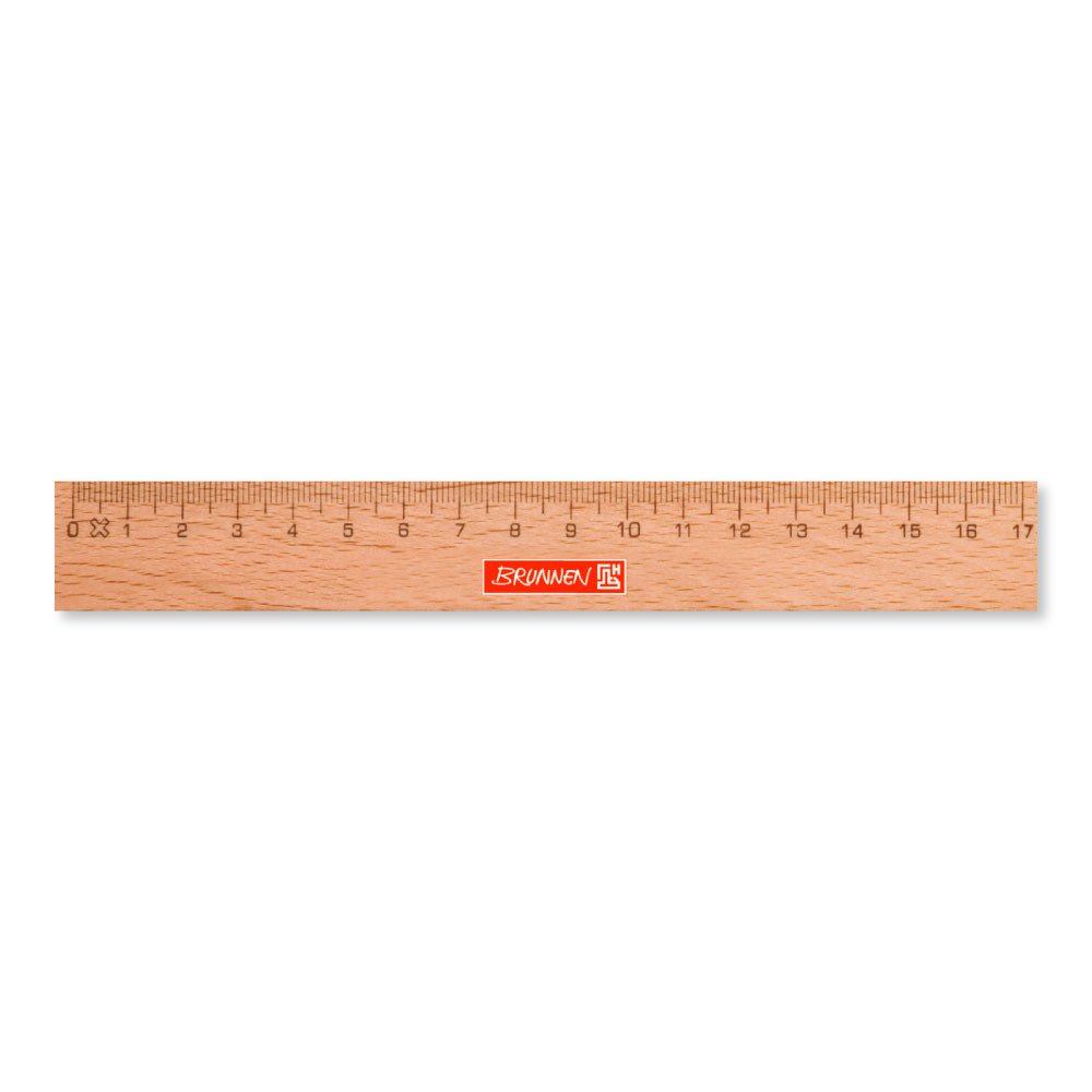 BRUNNEN Lineal Holz 17cm