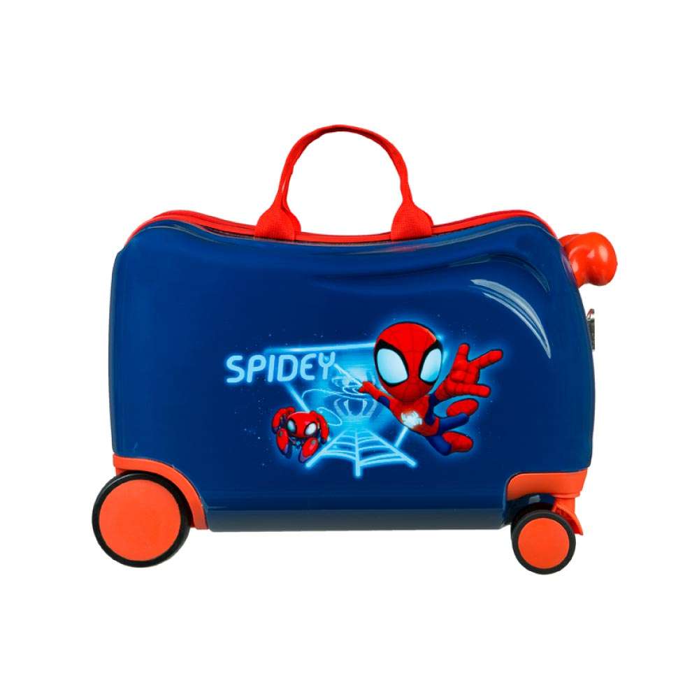 SCOOLI Kinderkoffer Ride-On Trolley - Spider Man Front