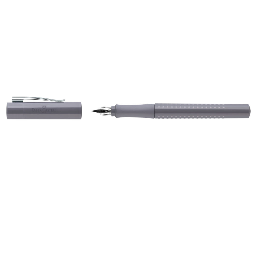 FABER-CASTELL Füller Grip 2010 Feder F, FABER-CASTELL Farben - dapple gray Kappe
