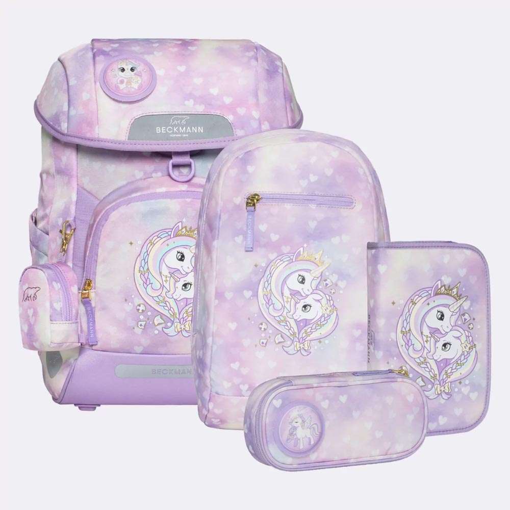 BECKMANN Schulranzen Set AIR PLUS 6 tlg - Princess Purple