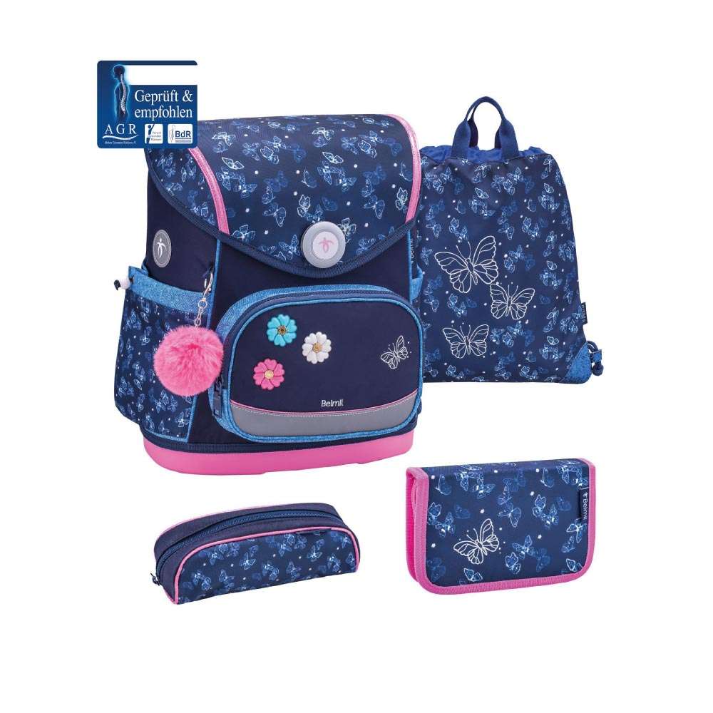 BELMIL Schulranzen COMPACT PLUS Set 5 tlg - Sapphire