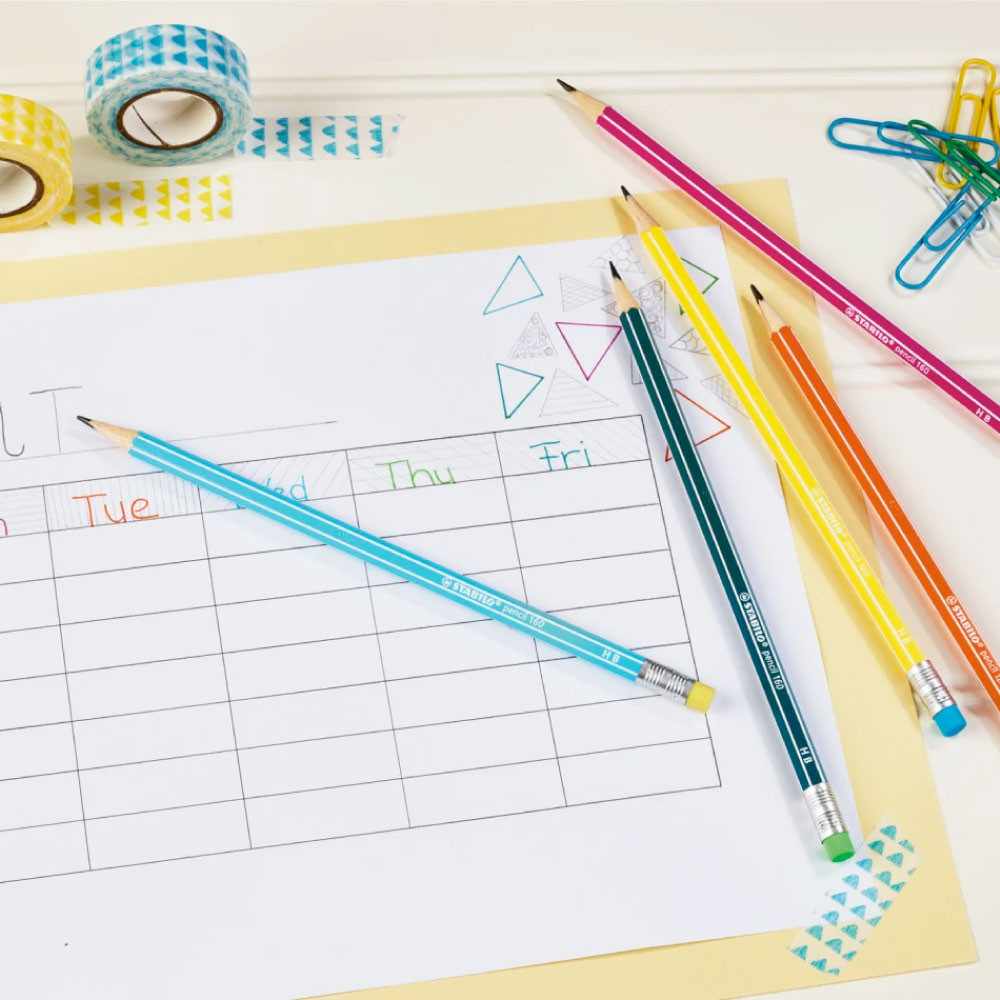 STABILO Schulbleistift pencil 160 mit Radiergummi Kalender