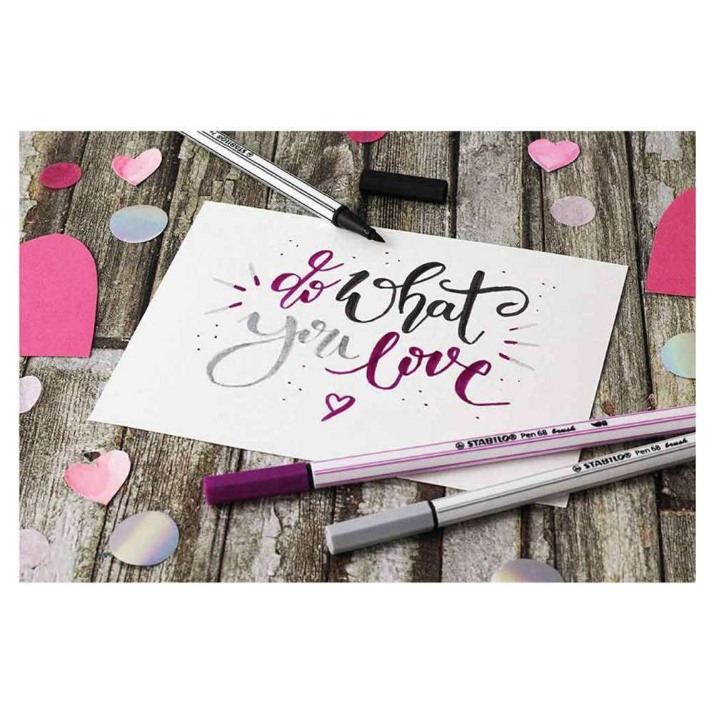 STABILO Premium-Filzstift Pen 68 brush Blatt