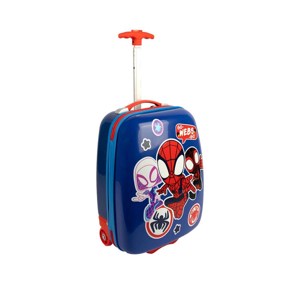 SCOOLI Kinderkoffer Trolley 16' - Spider Man seitliche Front