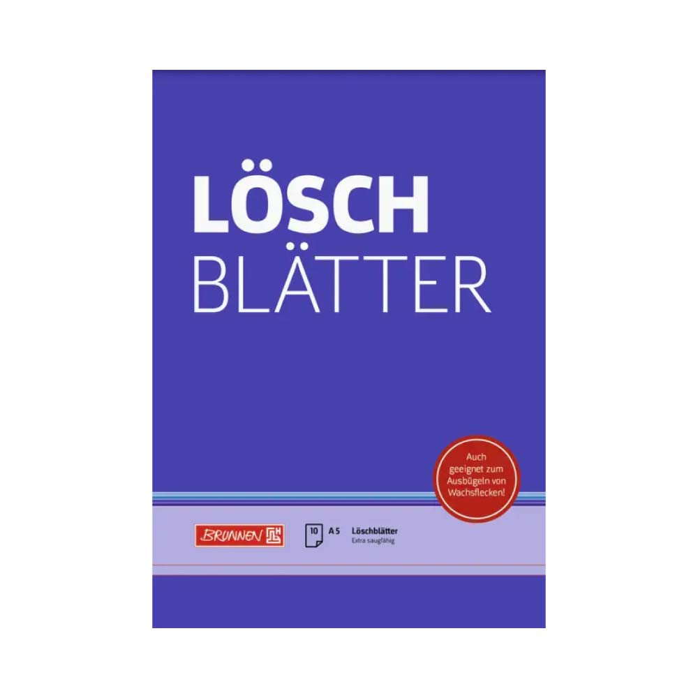 BRUNNEN Löschblattblock - A5 - 10 Blatt in blau