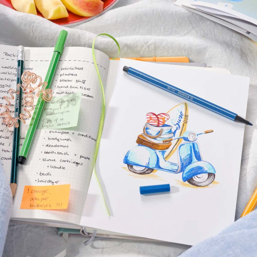 STABILO Premium Filzstift Pen 68 Zeichnung mit Stiften