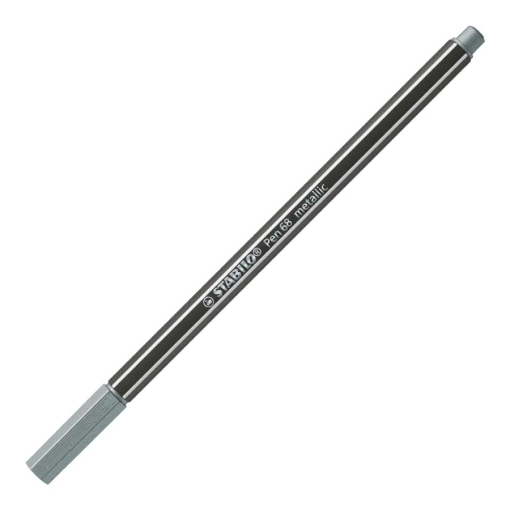 STABILO Premium Filzstift Pen 68 metallic silber