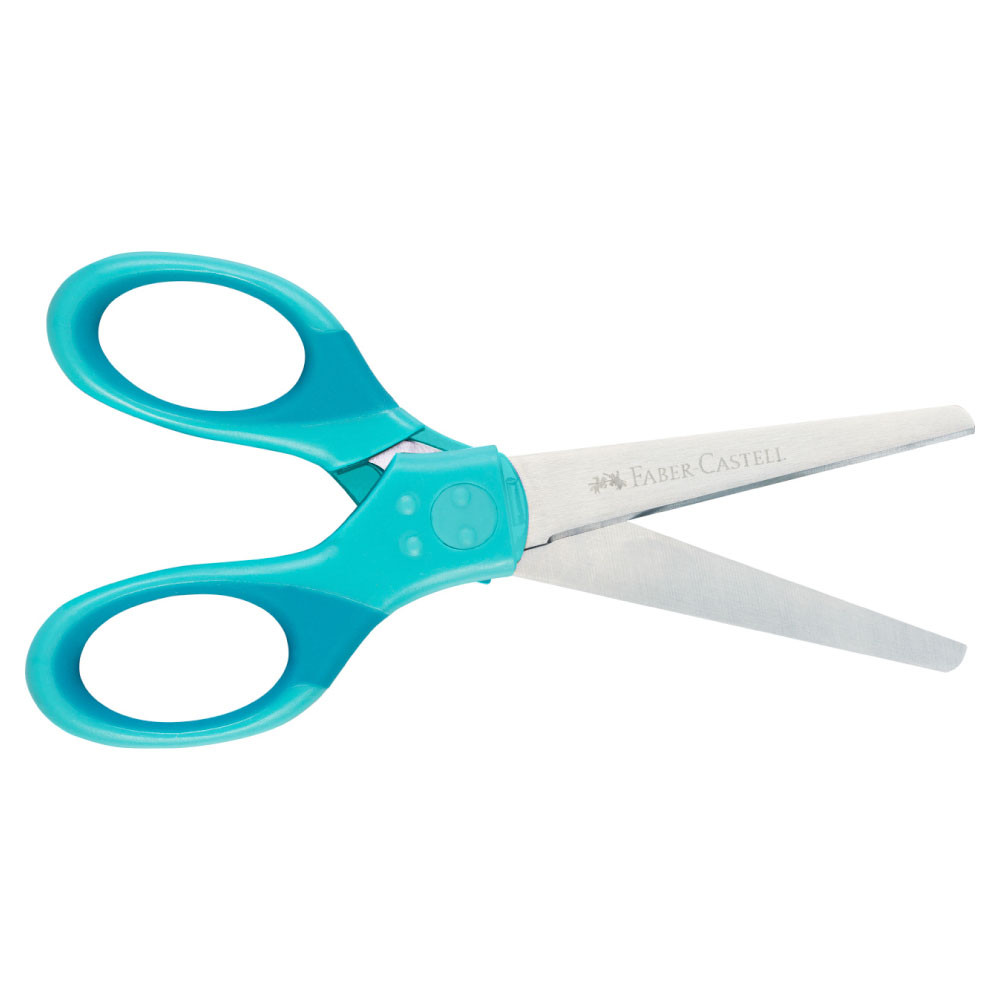 FABER-CASTELL Grip Schulschere türkis offen