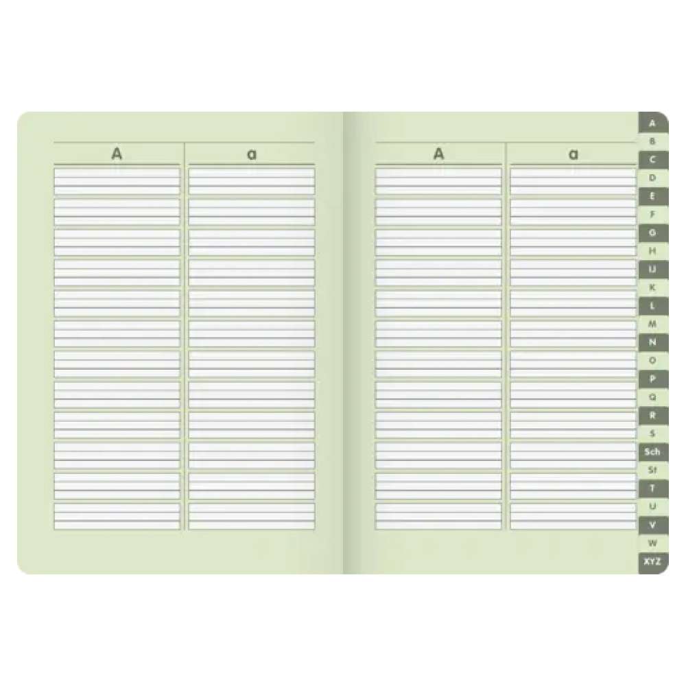 BRUNNEN Wörterheft A5, Lineatur 2, 28 Blatt, grün offen