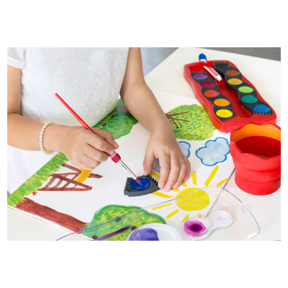 FABER-CASTELL Farbkasten Connector und Einzelfarben Farben malen