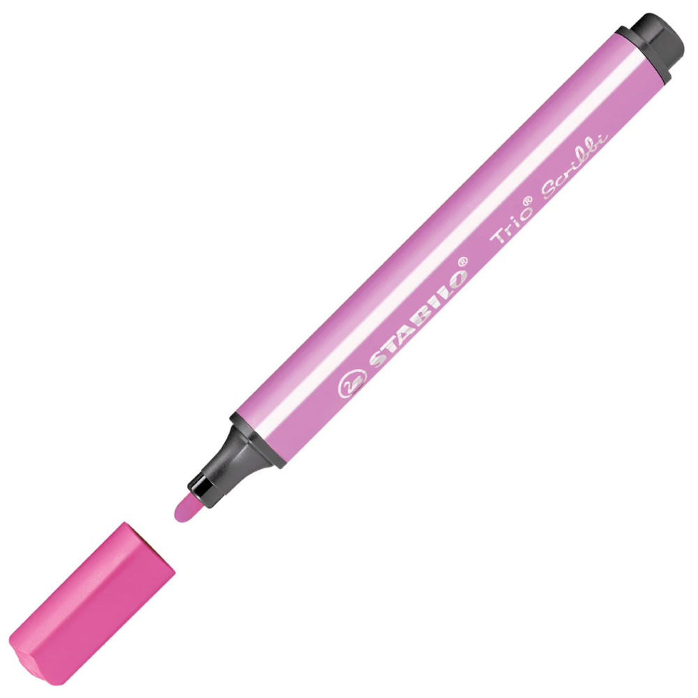 STABILO Filzstift Trio Scribbi Einzelstift rosa geöffnet