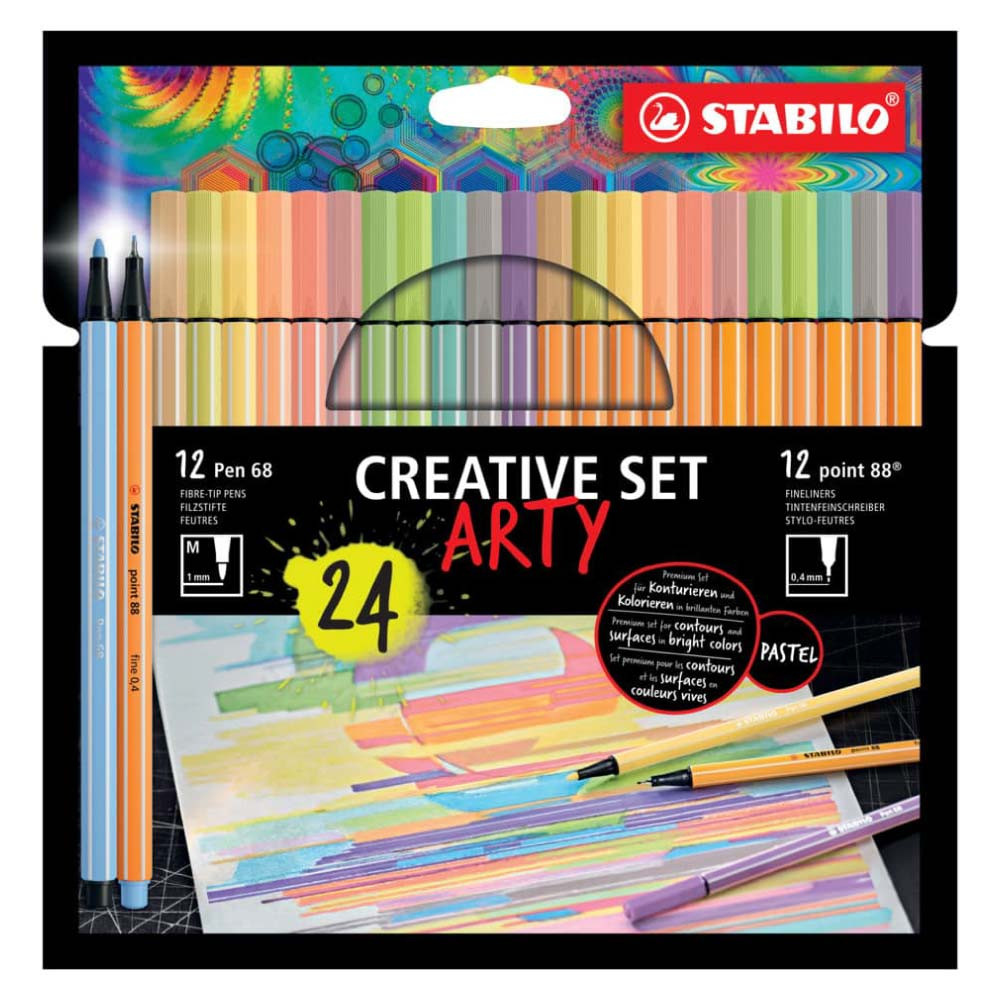 STABILO point 88 & Pen 68  Fineliner & Filzstifte Sets 24er Set