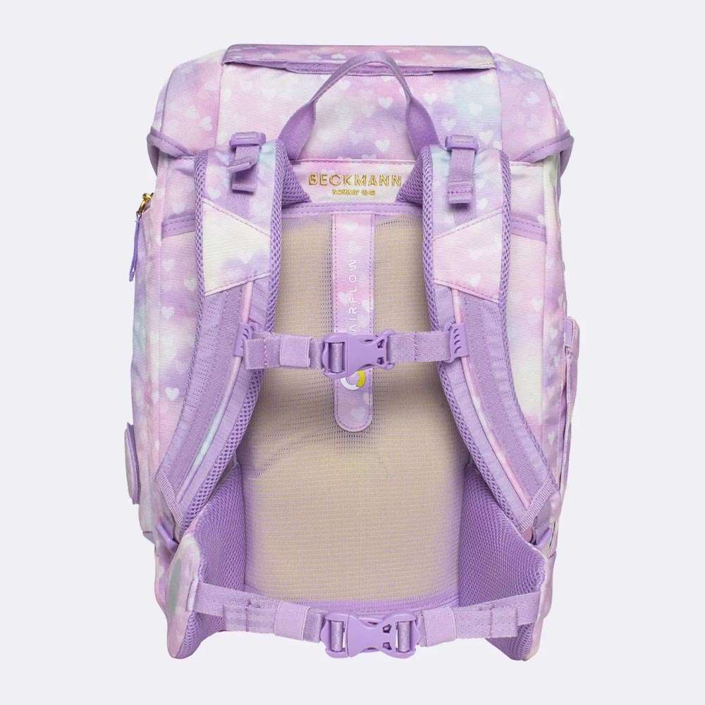 BECKMANN Schulranzen Set AIR PLUS 6 tlg - Princess Purple Rückansicht