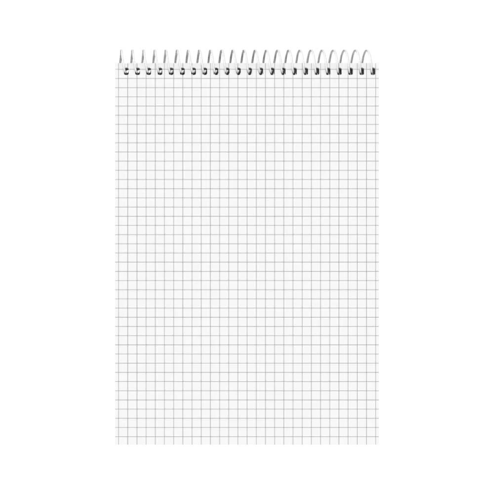 Brunnen Spiral- und Stenoblock in DIN A5, A6 und A7 - kariert und liniert - A5 kariert | 50 Blatt, rot - Blatt