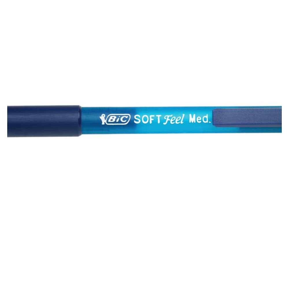 BIC Kugelschreiber Soft Feel Click Grip blau liegend