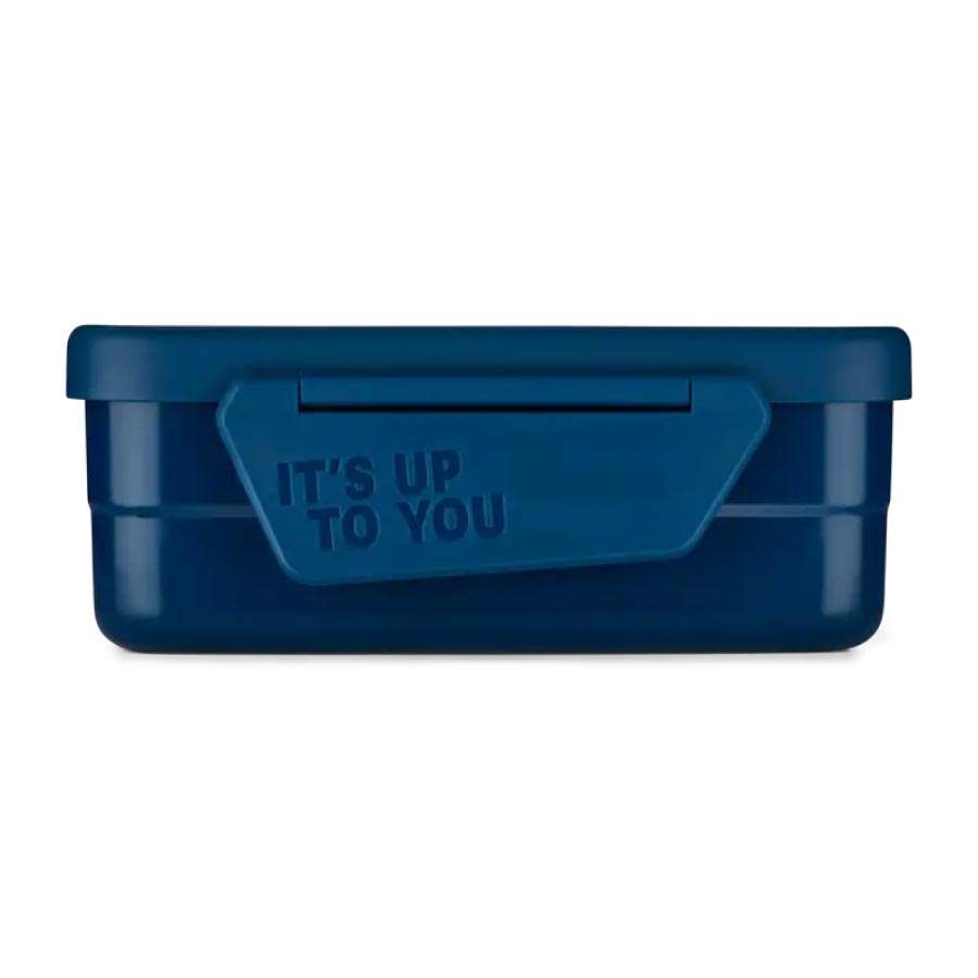 SATCH Brotdose Edelstahl - Blau seitlich