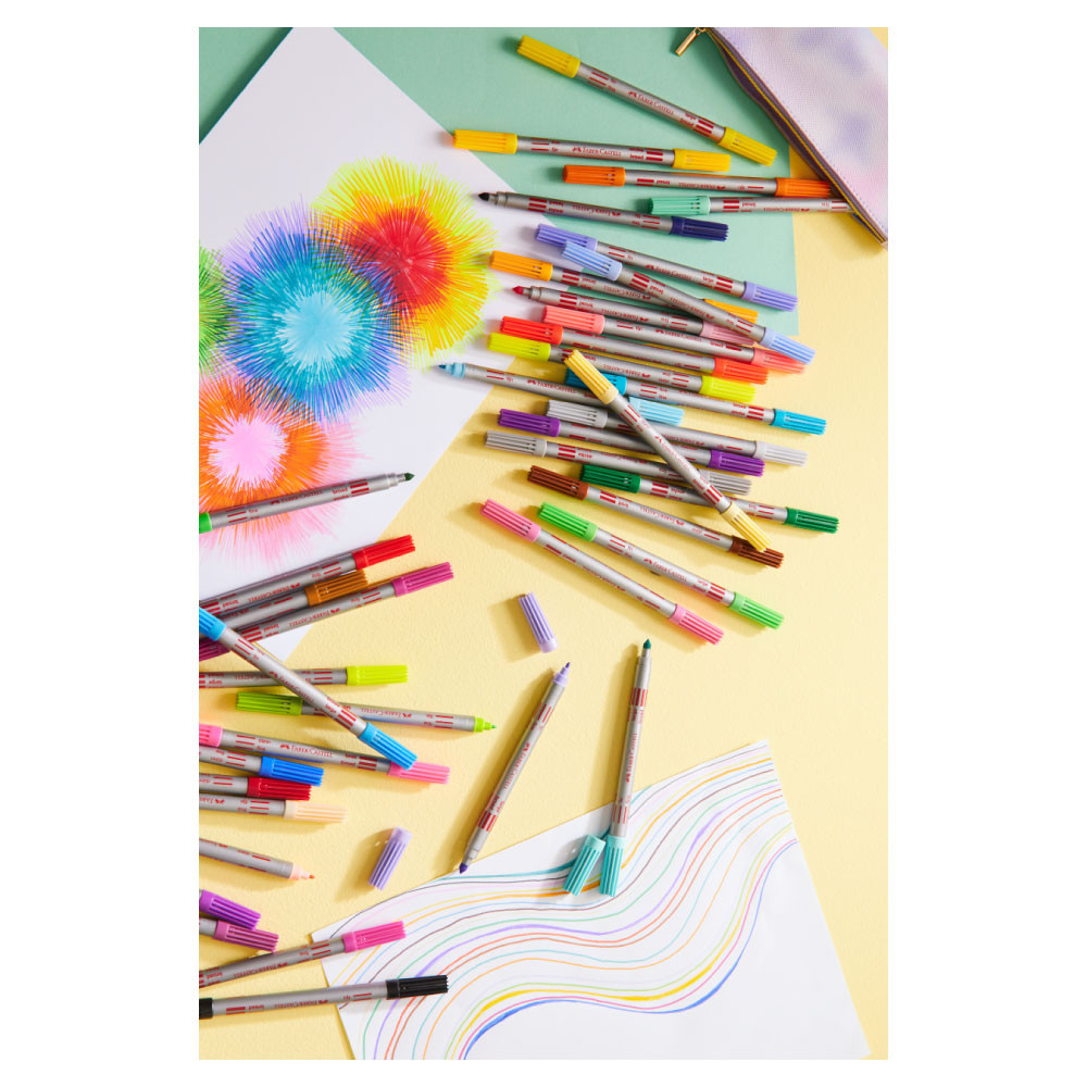 FABER-CASTELL Fasermaler - Filzstift Doppelfasermaler Tisch Varianten