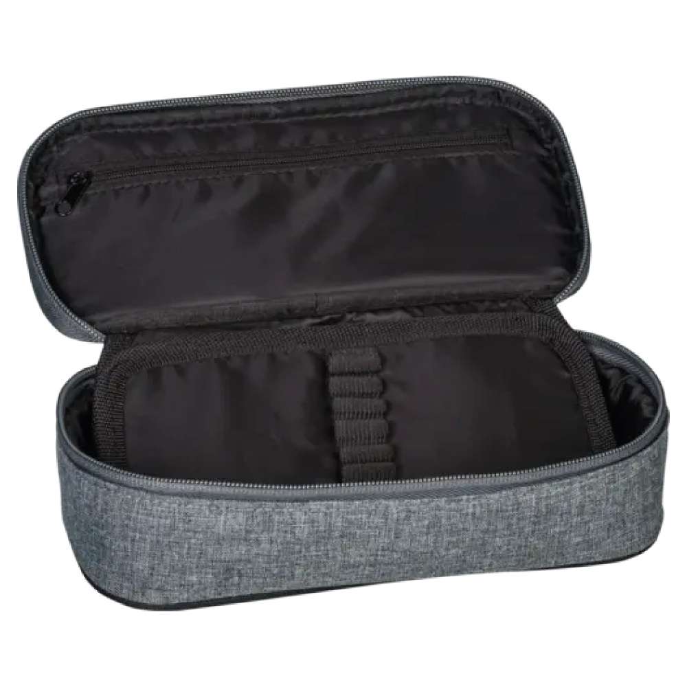 BRUNNEN Schlampermäppchen 1-ZIP „Stone“ | 1 Klappe(n), black offen