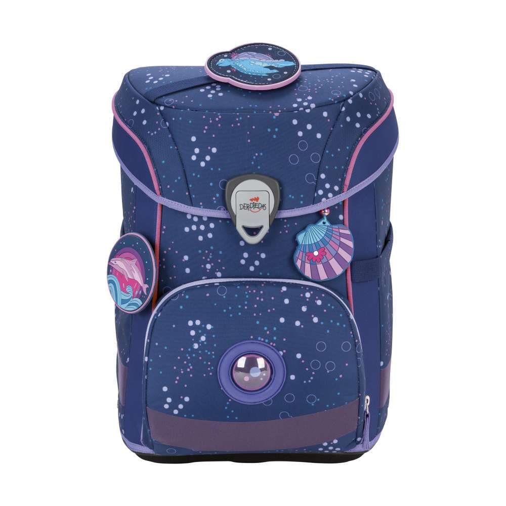 DERDIEDAS Schulrucksack ErgoFlex EASY Set - 6 tlg. Deep Ocean Front