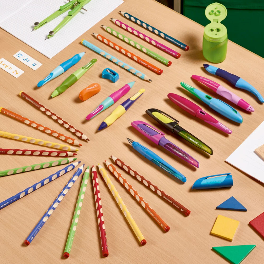STABILO Spitzer EASYcolors/graph mit vielen STABILO Produkten