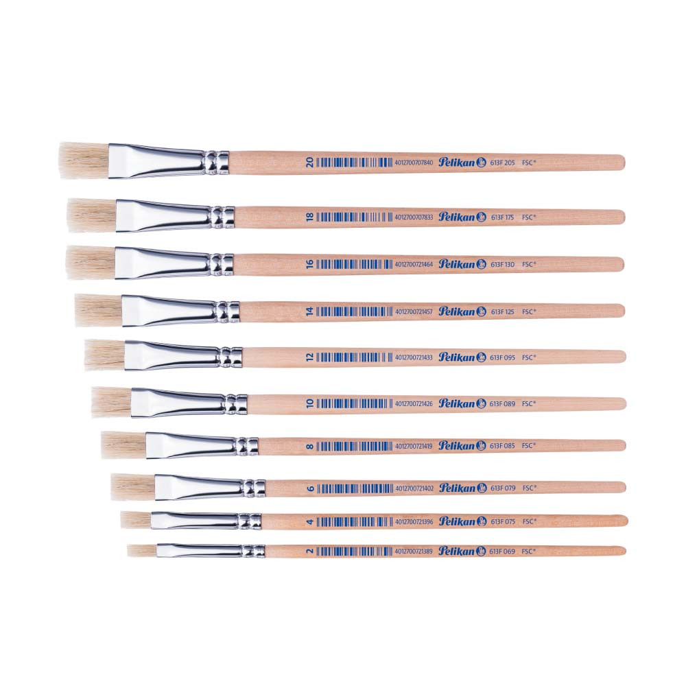 PELIKAN Pinsel - Borstenpinsel Sorte 613F alle Größen