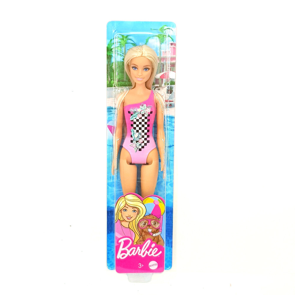 Barbie Puppe Strand - Rosa Badeanzug Verpackung