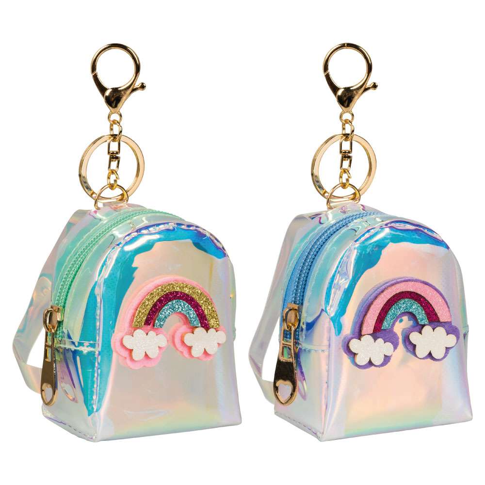 BRUNNEN Anhänger Rucksack silberfarben-regenbogen