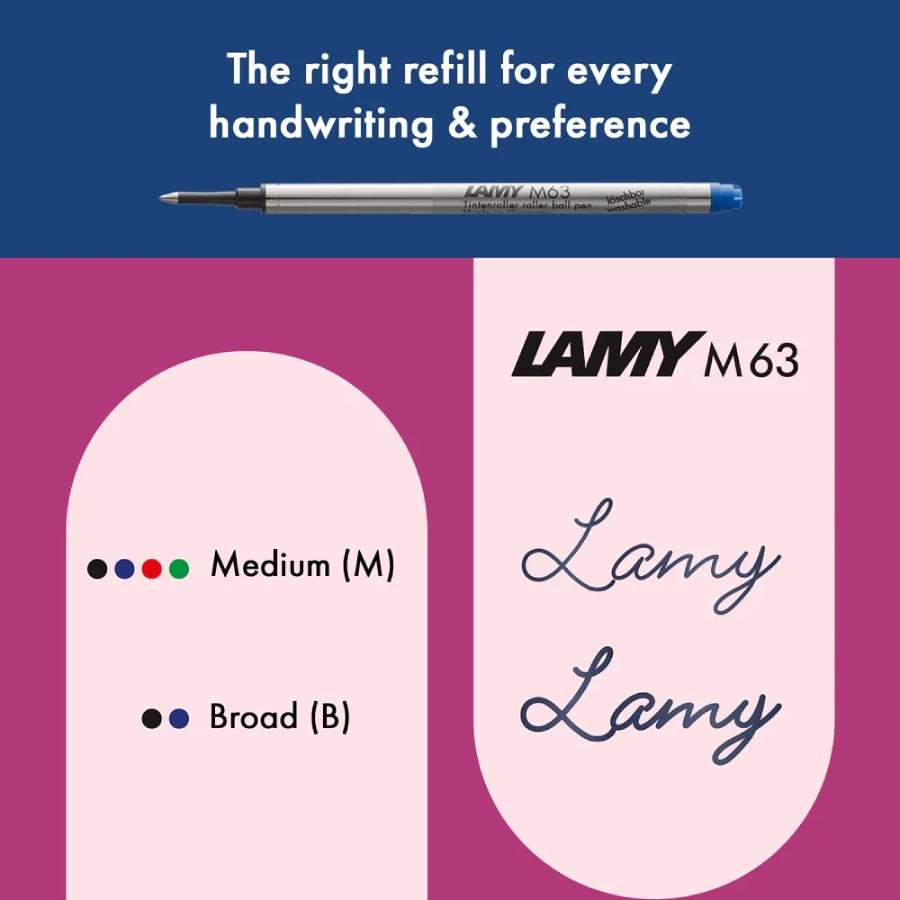 LAMY Tintenroller SAFARI - Spezial Edition - Dark Dusk Schriftvergleich