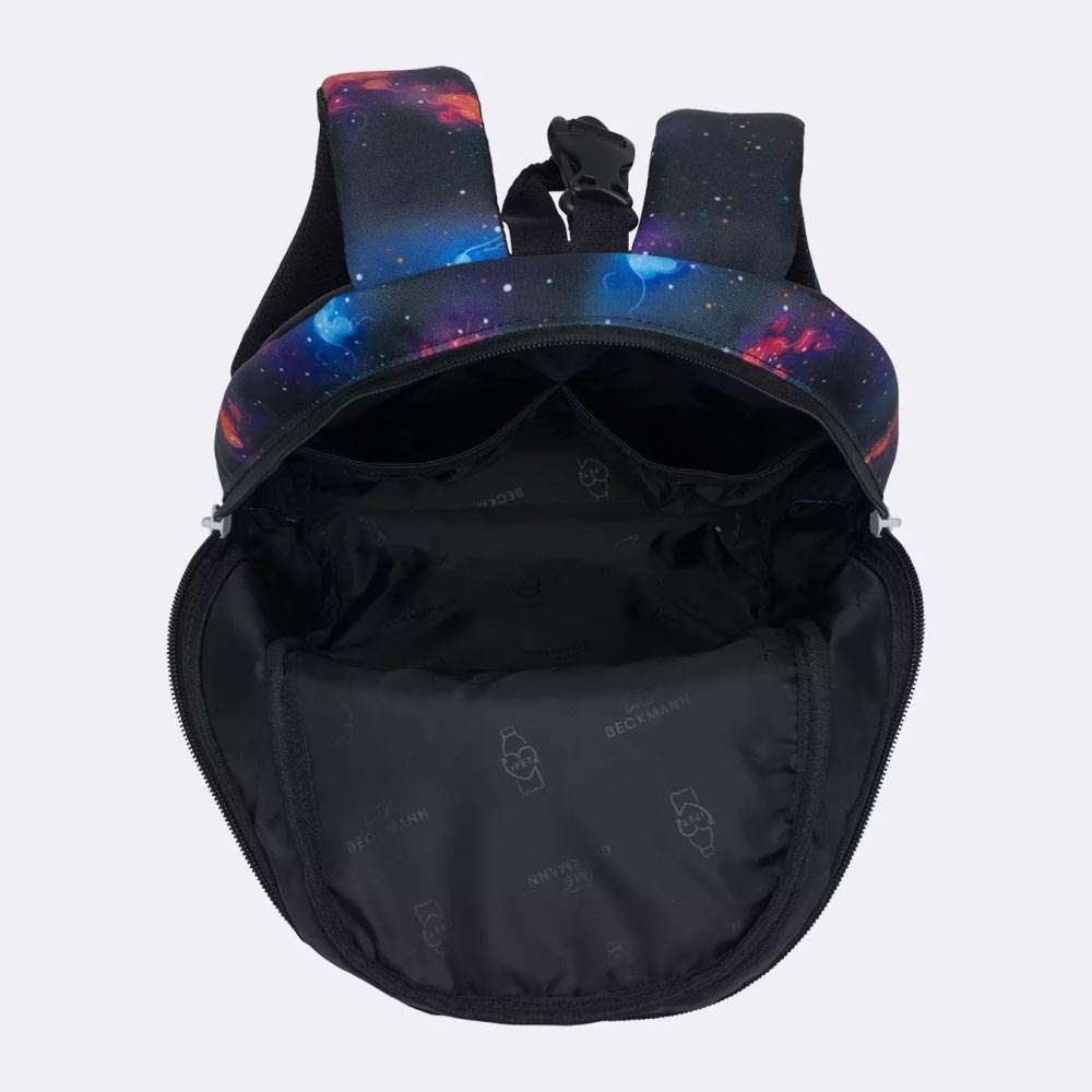 BECKMANN Schulranzen Set AIR PLUS 6 tlg - Ninja Elements Sporttasche offen