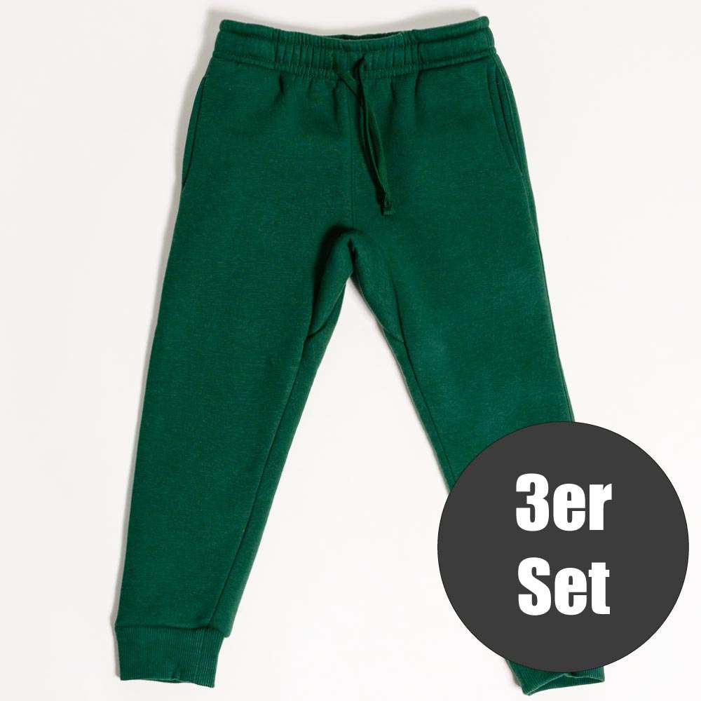Children Urban Basic Jogginghose - Bottle Green 3er Set