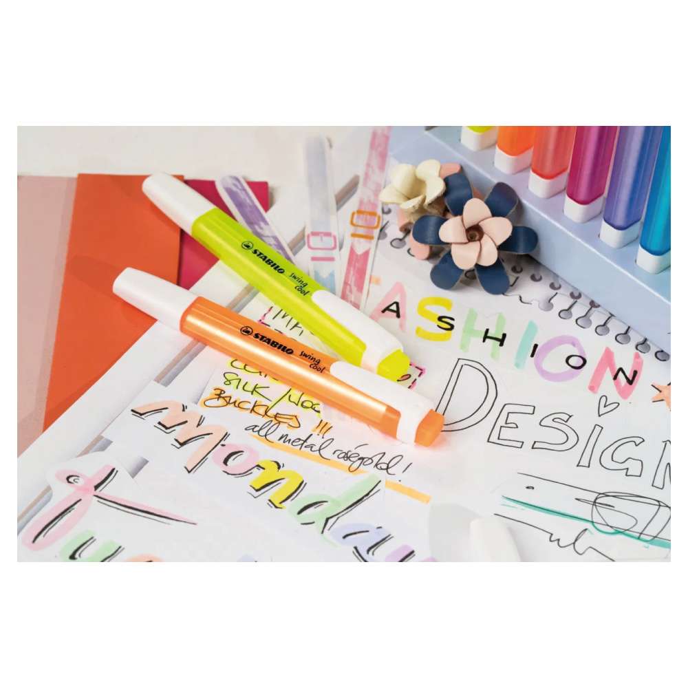 STABILO Textmarker swing cool Schreibtisch Beispiel