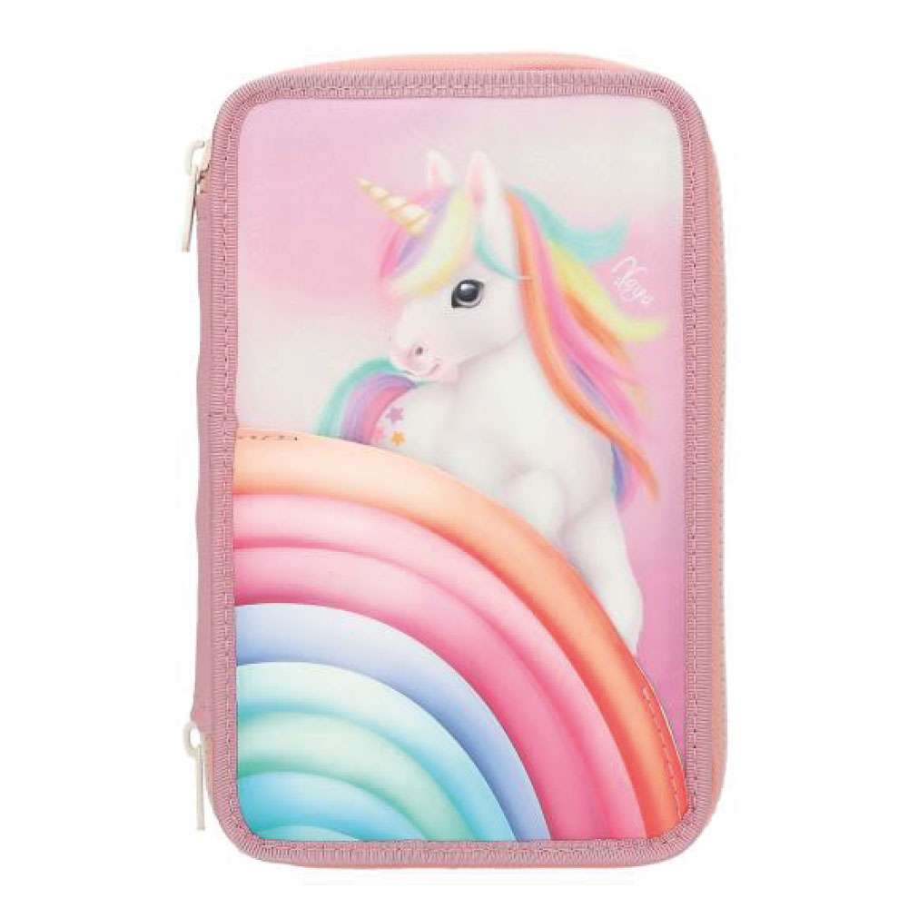 YLVI 3 Fach Federtasche Farbwolke