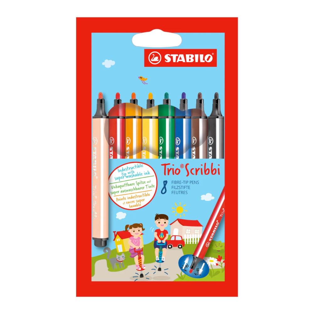 STABILO Filzstift Trio Scribbi 8er Set