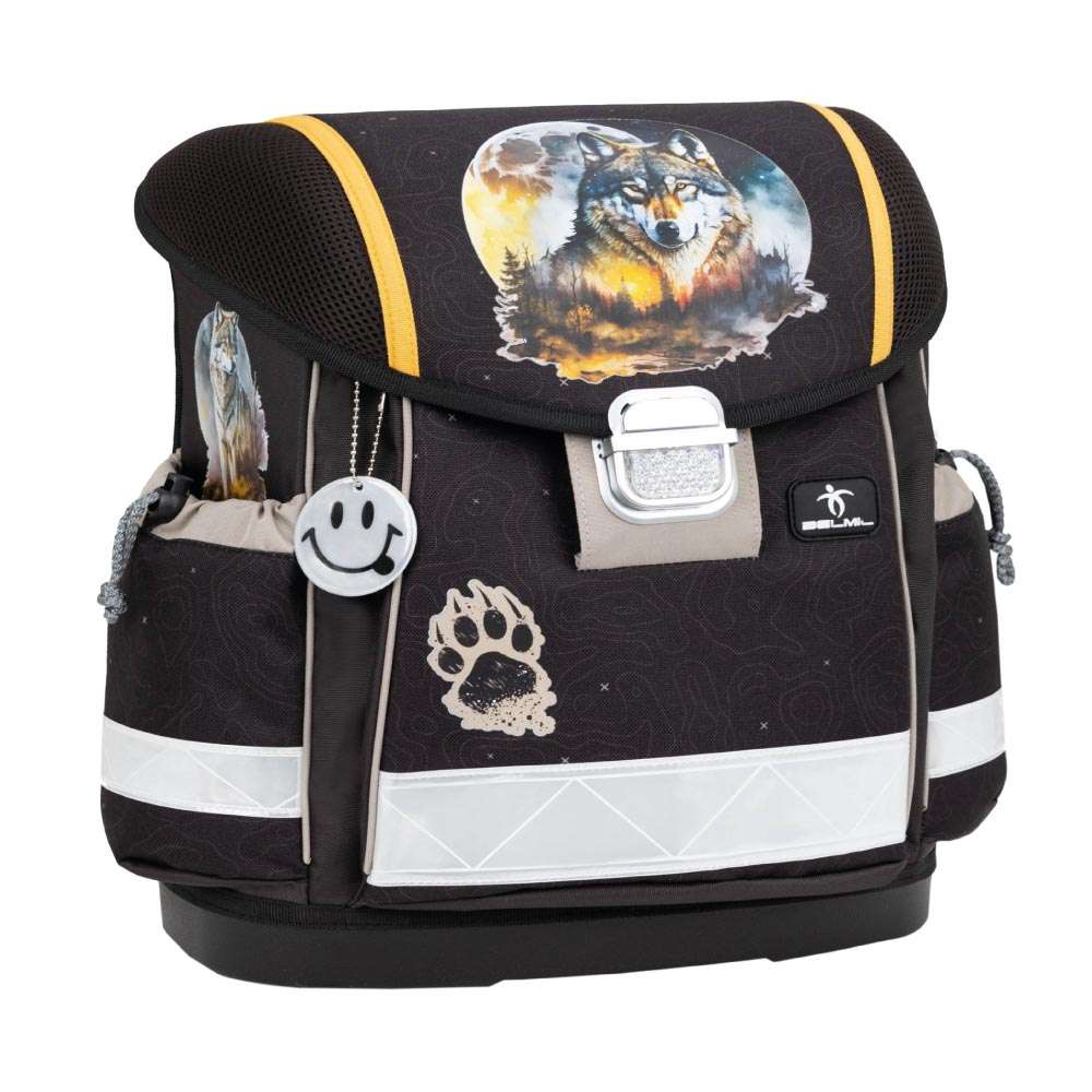 Belmil Schulranzen CLASSY 4 tlg - Moonless Night seitliche Front