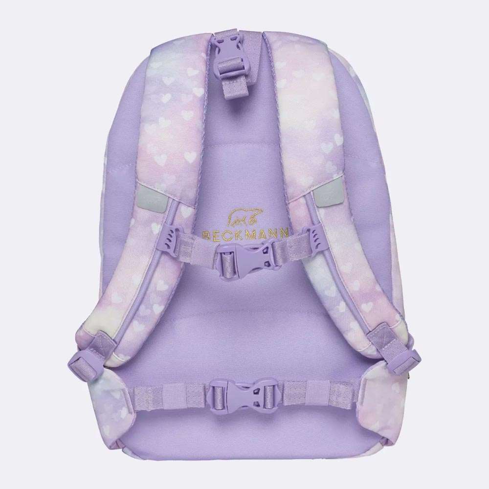 BECKMANN Schulranzen Set AIR PLUS 6 tlg - Princess Purple Sporttasche Rückansicht