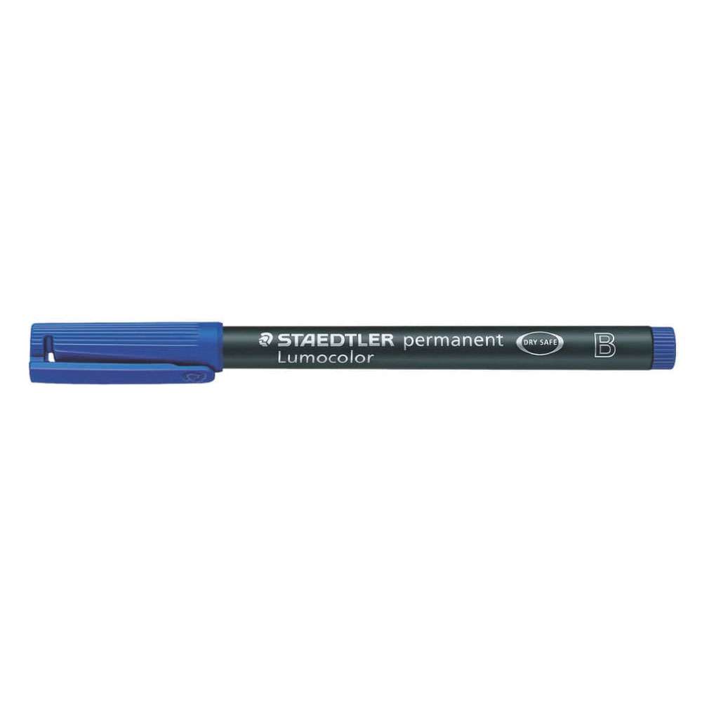 STAEDTLER Lumocolor Folienschreiber permanent, ca. 1.0 mm oder 2.5 mm, blau geschlossen