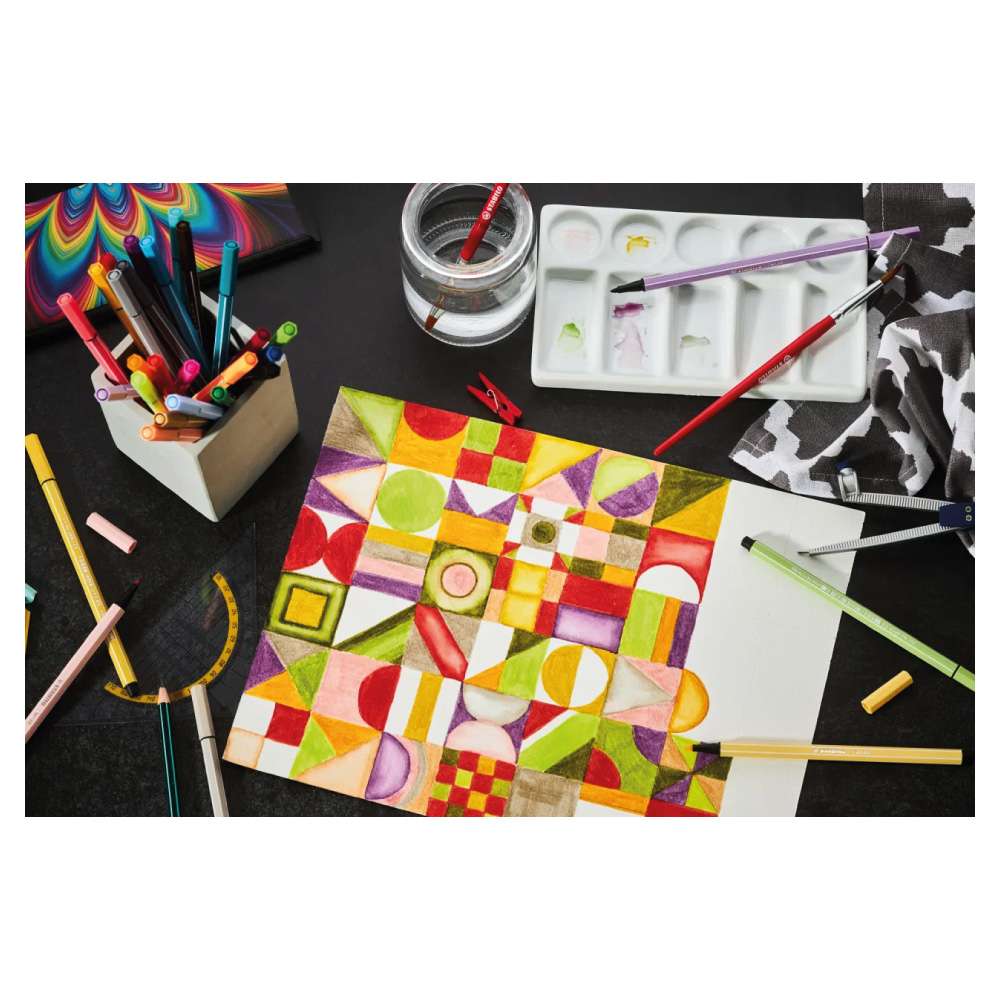 STABILO Premium Filzstift Pen 68 ARTY Blatt malen