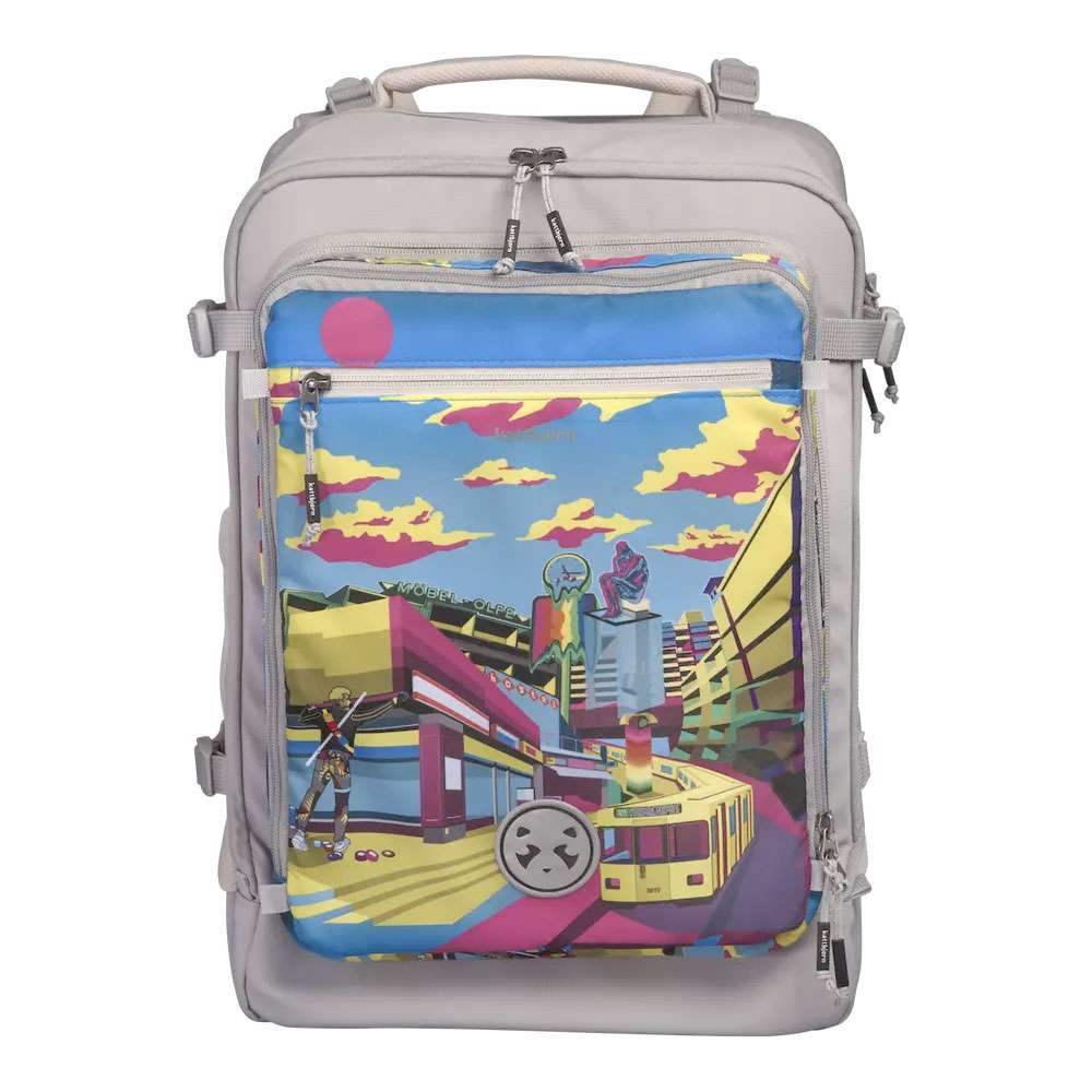 KATTBJÖRN Schulrucksack Classic Urban Jungle Vordertasche design