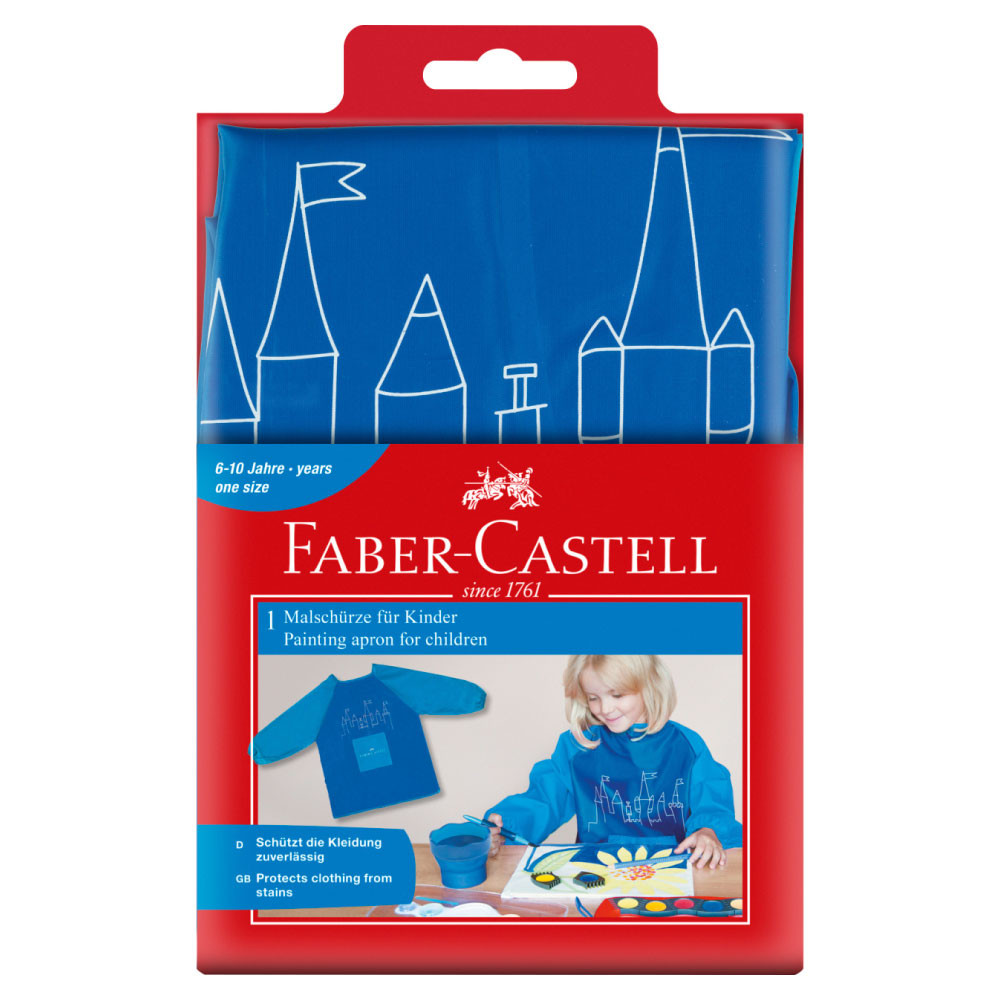 FABER CASTELL Malkittel Universalgröße blau Packung
