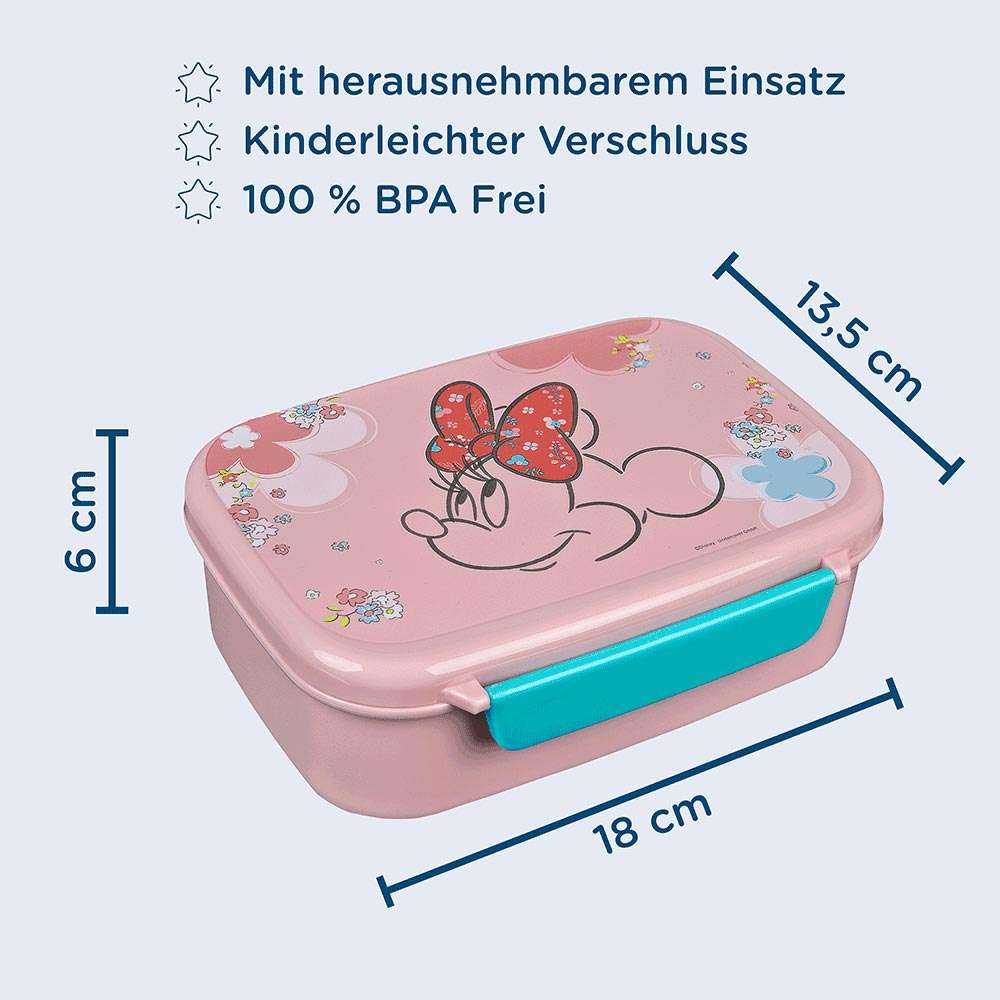 SCOOLI Brotdosen - Minnie Mouse Maßangaben